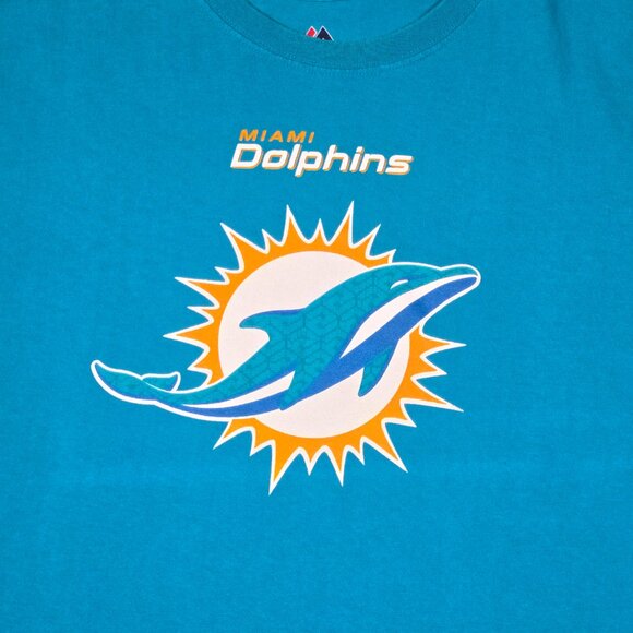 Miami Dolphins NFL XL‎ Tee Aqua Graphic Tee Game Day Tailgate Retro Streetwear - Picture 9 of 9